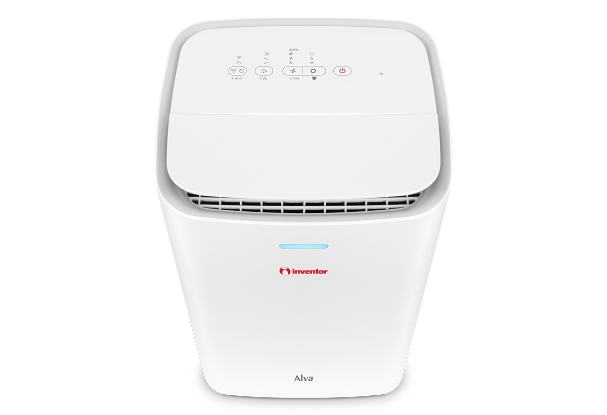 Απεικονίζονται οι ενδείξεις και τα κουμπιά του αφυγραντήρα.